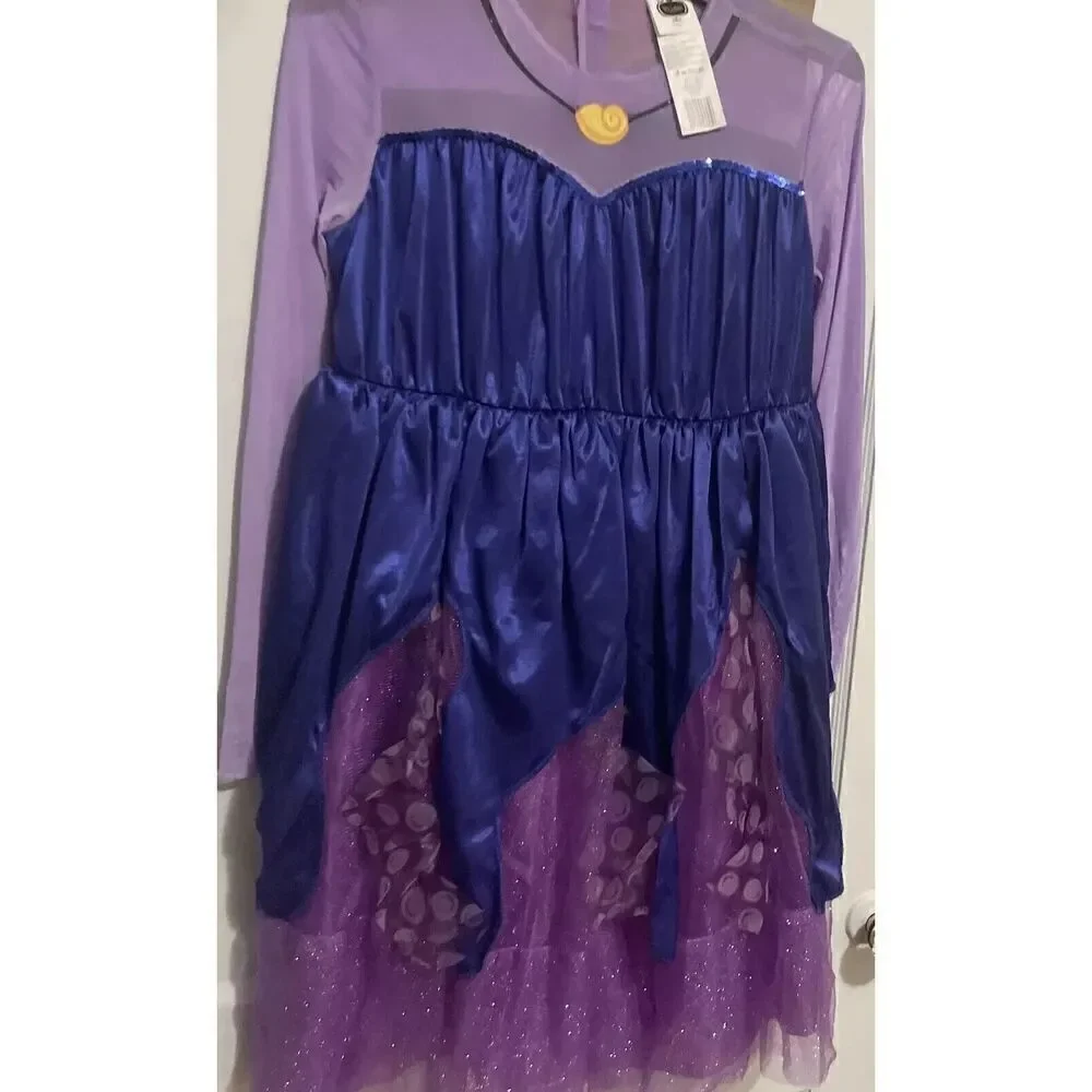 Disney Villains Ursula Large 10/12 Purple Blue Tutu Dress Halloween Costume